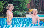 Julia and Alex in pool